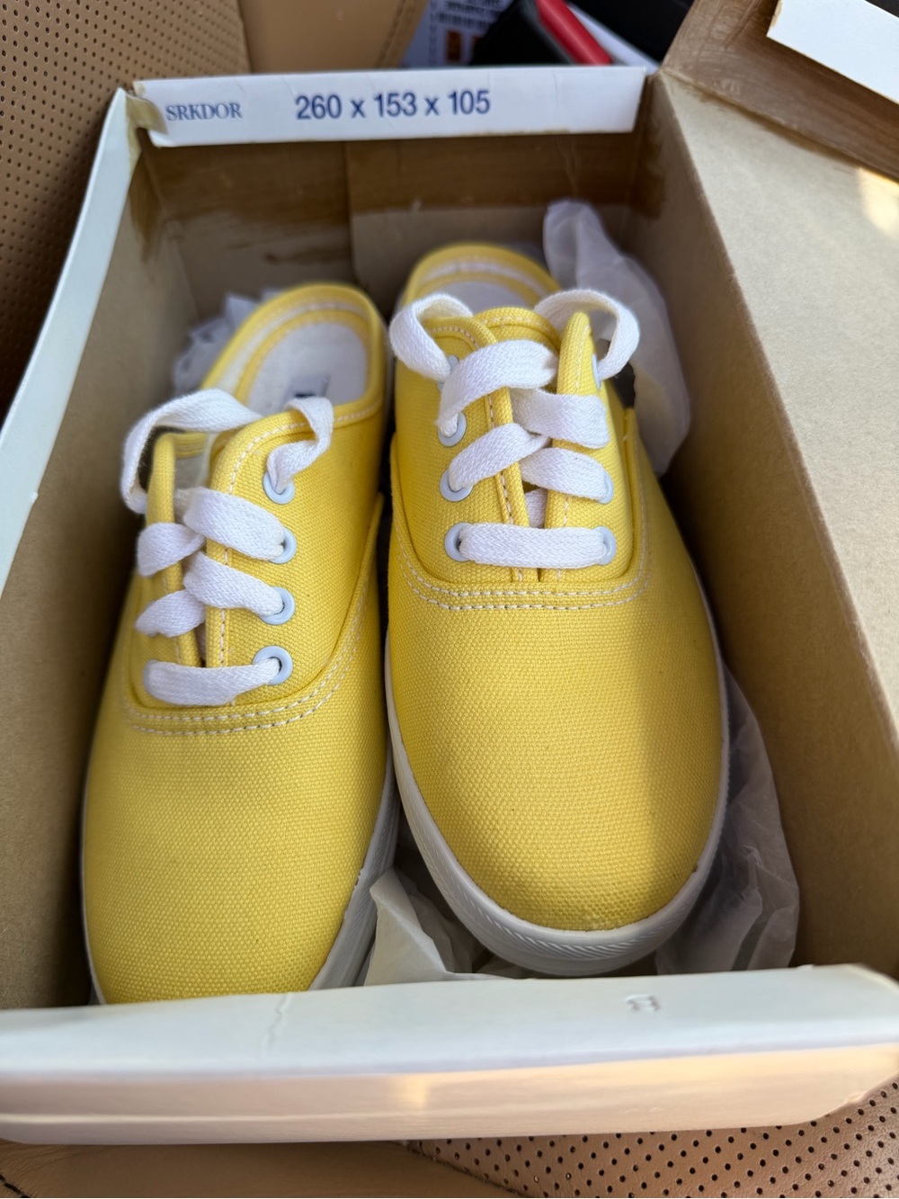 Keds Kids Yellow Canvas Sneakers with White Laces